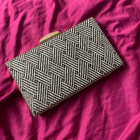 Handbags - Black and white clutch